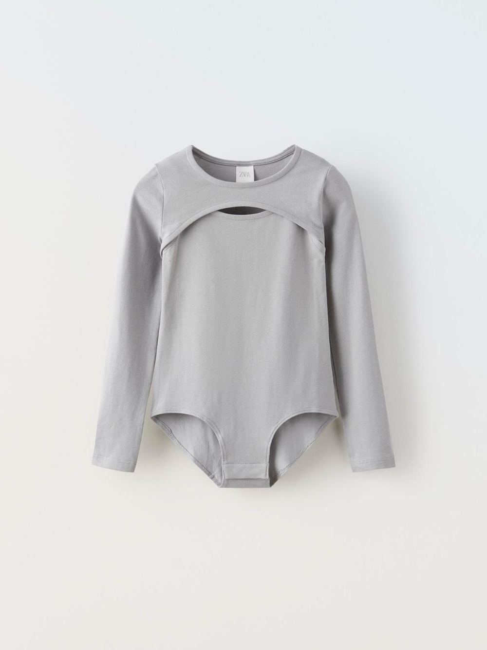 Zara girls Long-Sleeve Cutout Bodysuit top
